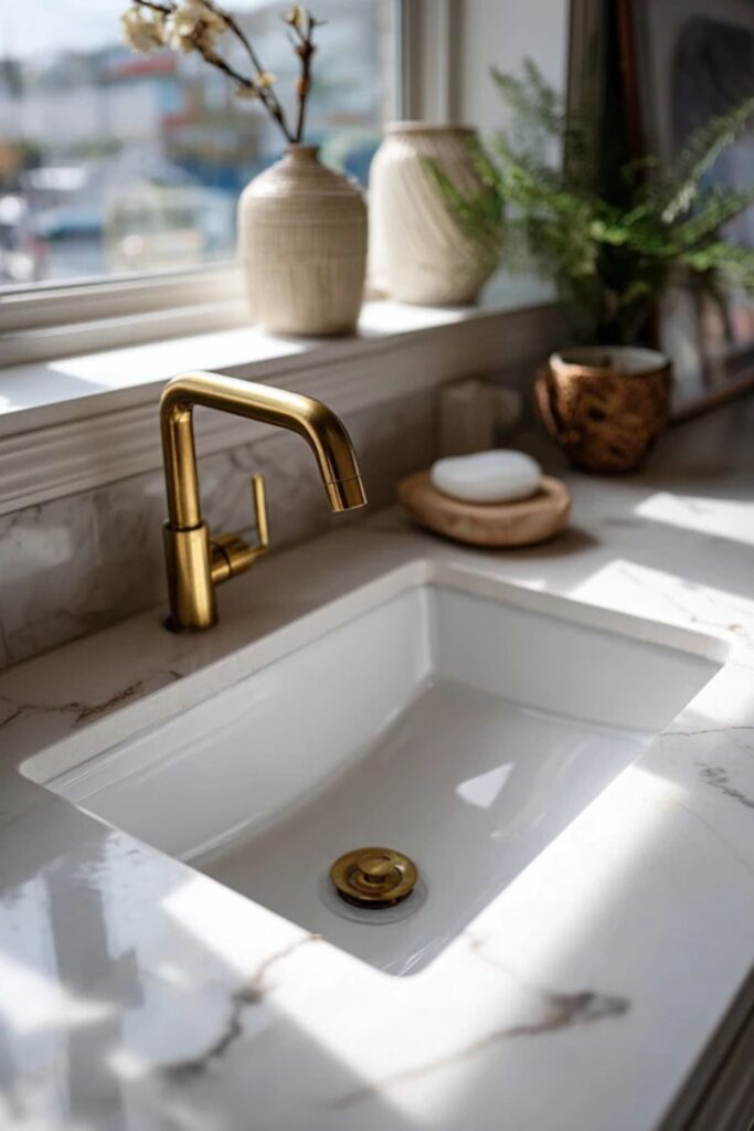 14. Porcelain Sinks, Deep and Simple