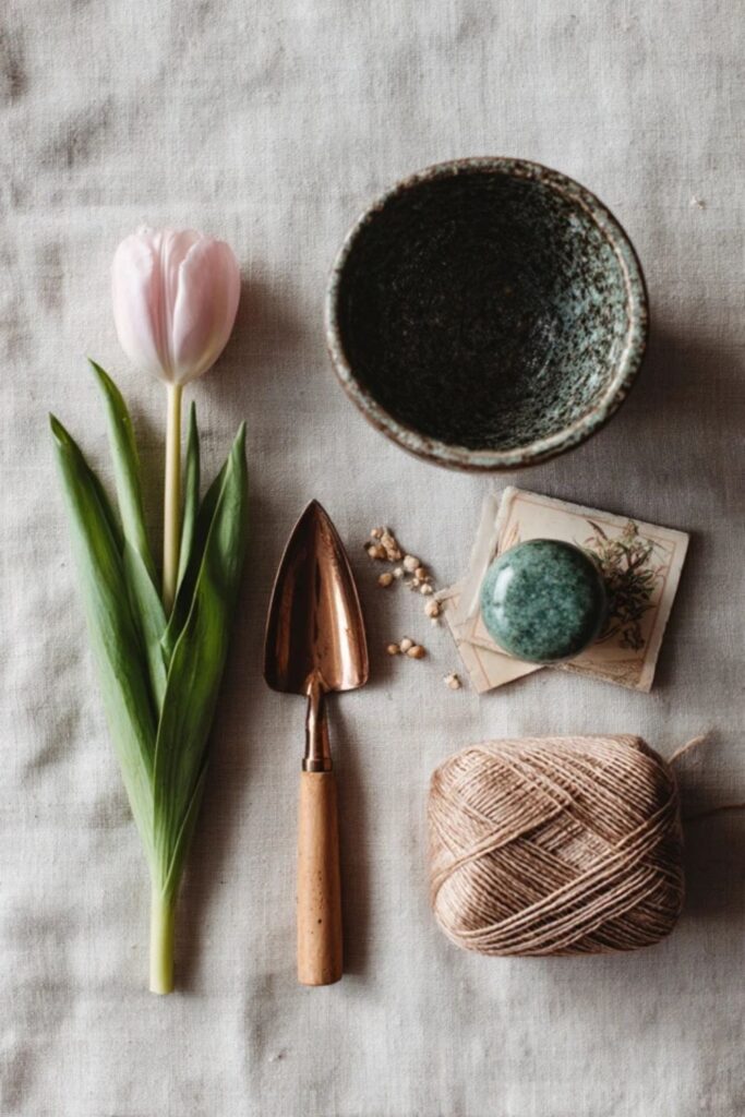 15. A Flat Lay of Seasonal Objects