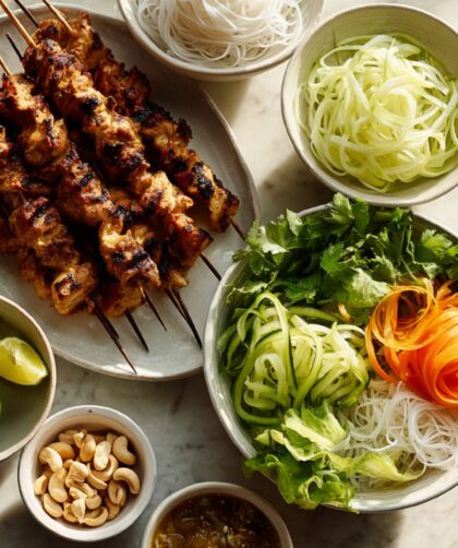 Martha Stewart Cashew Chicken Kebabs Recipe