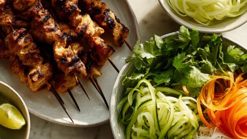 Martha Stewart Cashew Chicken Kebabs Recipe