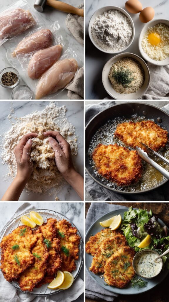 Martha Stewart Chicken Schnitzel Dill And Sesame Recipe