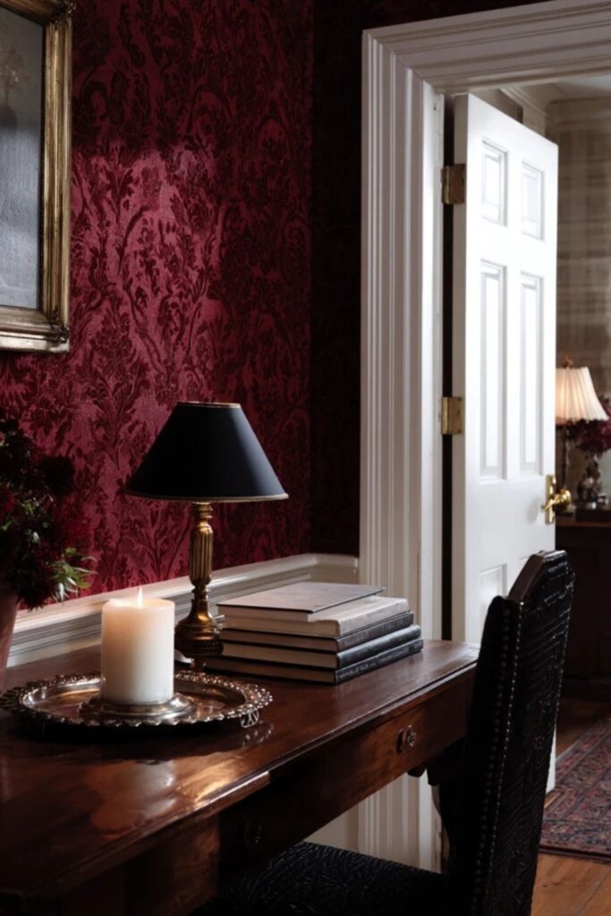 6. Turkey Red for a Bold, Historical Room