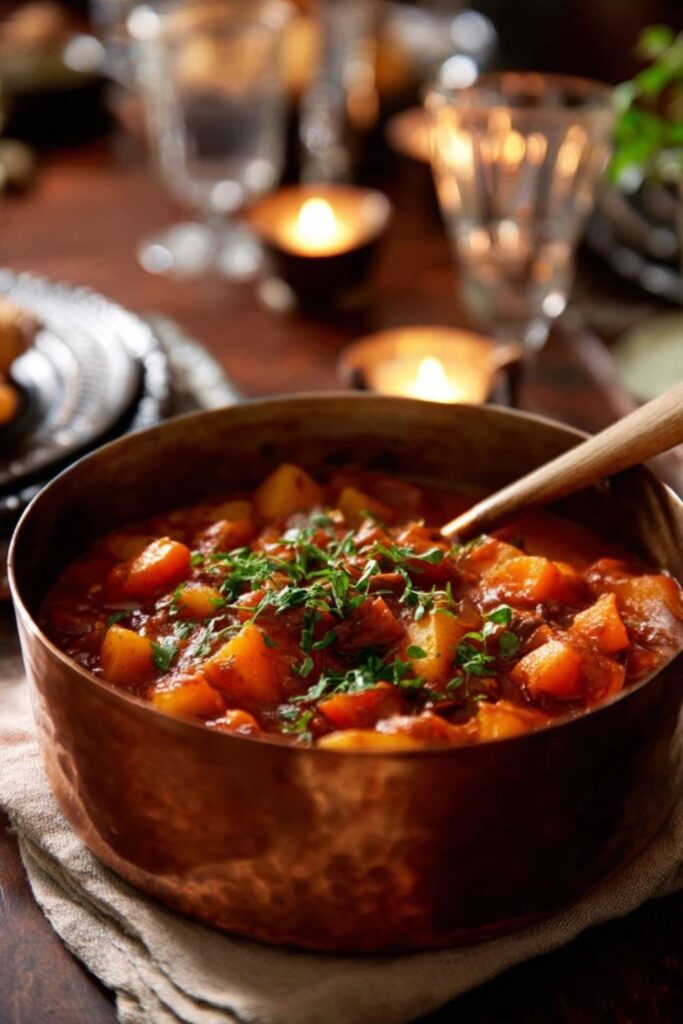 A Copper Pot as the Centrepiece of the Meal
