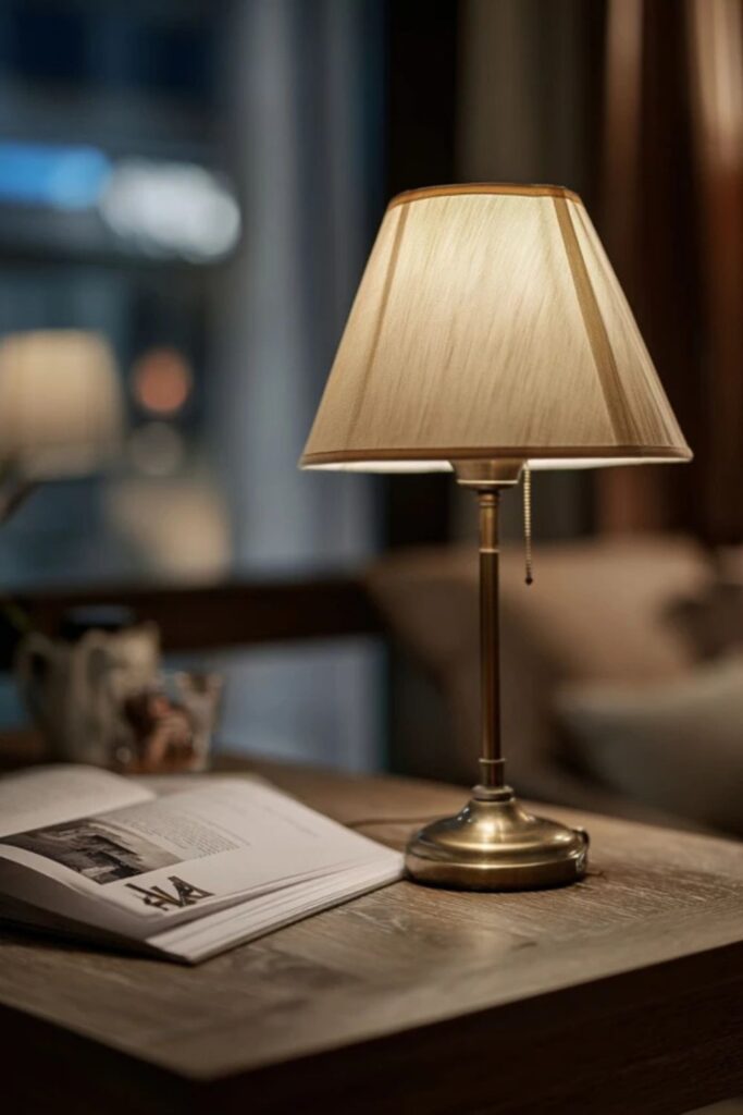 A Brass Lamp for Evening Work