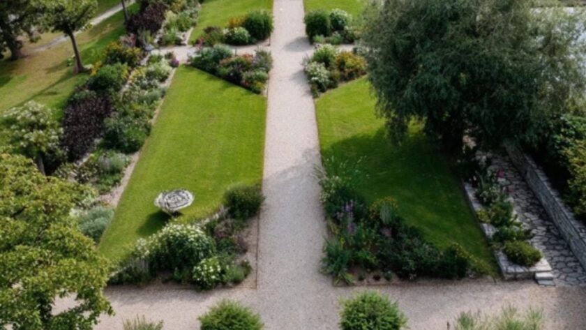 The Garden Viewed by Helicopter