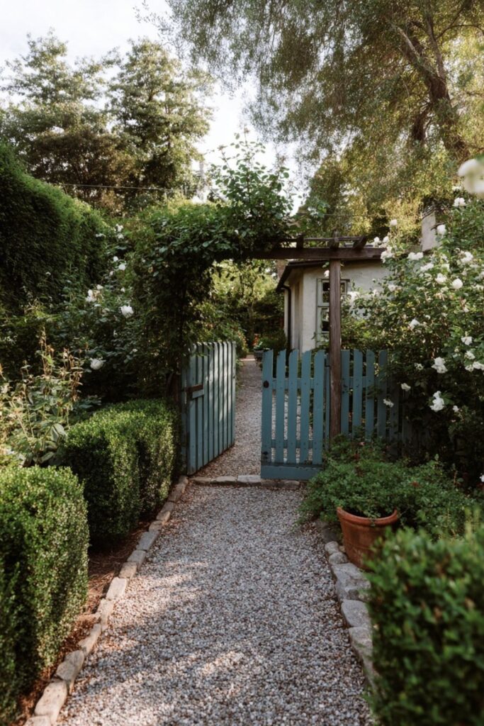 A Blue and White Garden Gate