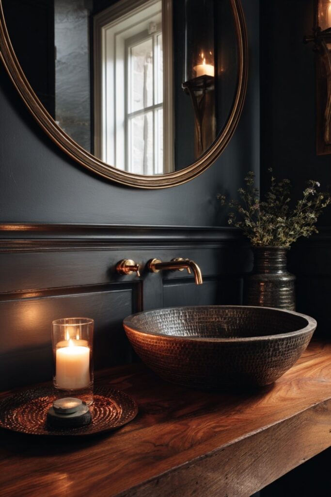 A Dark Powder Room as the First Commitment