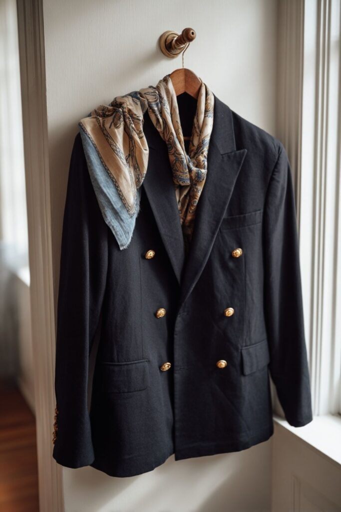 A Navy Blazer as Evening Blue