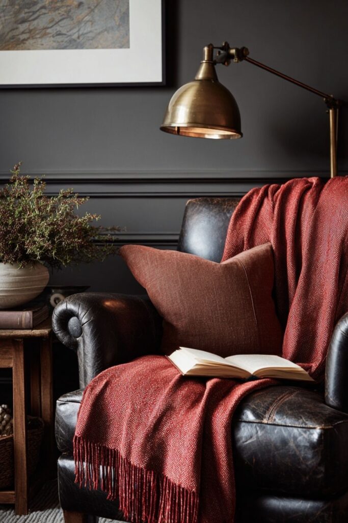 A Turkey Red Accent in a Dark Room