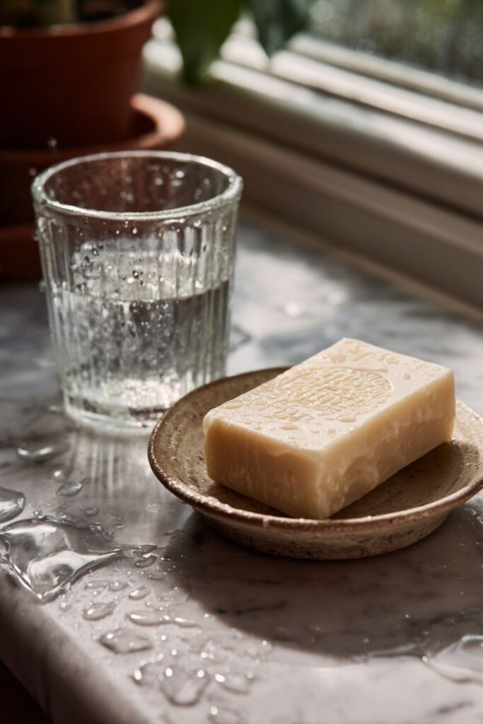 An Ironstone Soap Dish