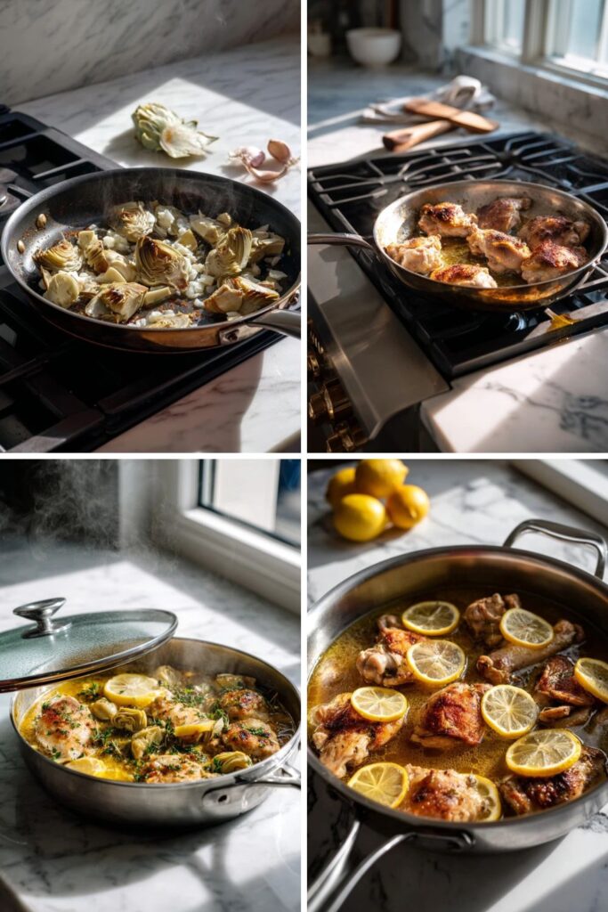 Martha Stewart Braised Chicken Artichokes Olives And Lemon Recipe