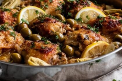 Martha Stewart Braised Chicken Artichokes Olives And Lemon Recipe