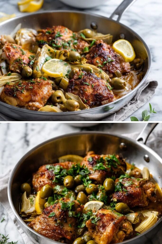 Martha Stewart Braised Chicken Artichokes Olives And Lemon Recipe