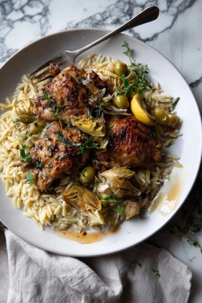 Martha Stewart Braised Chicken Artichokes Olives And Lemon Recipe