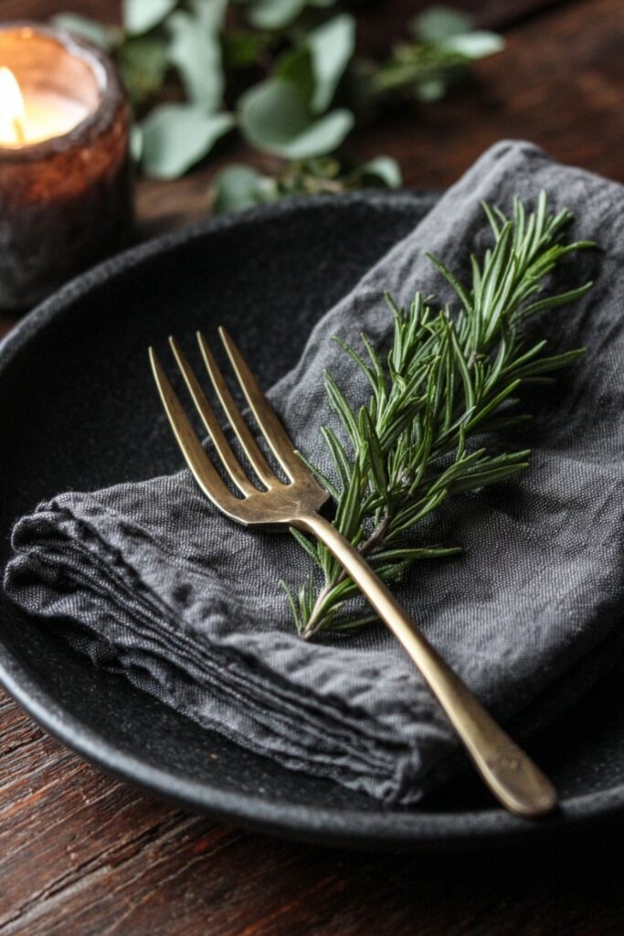 Charcoal Linen for the Dark Table