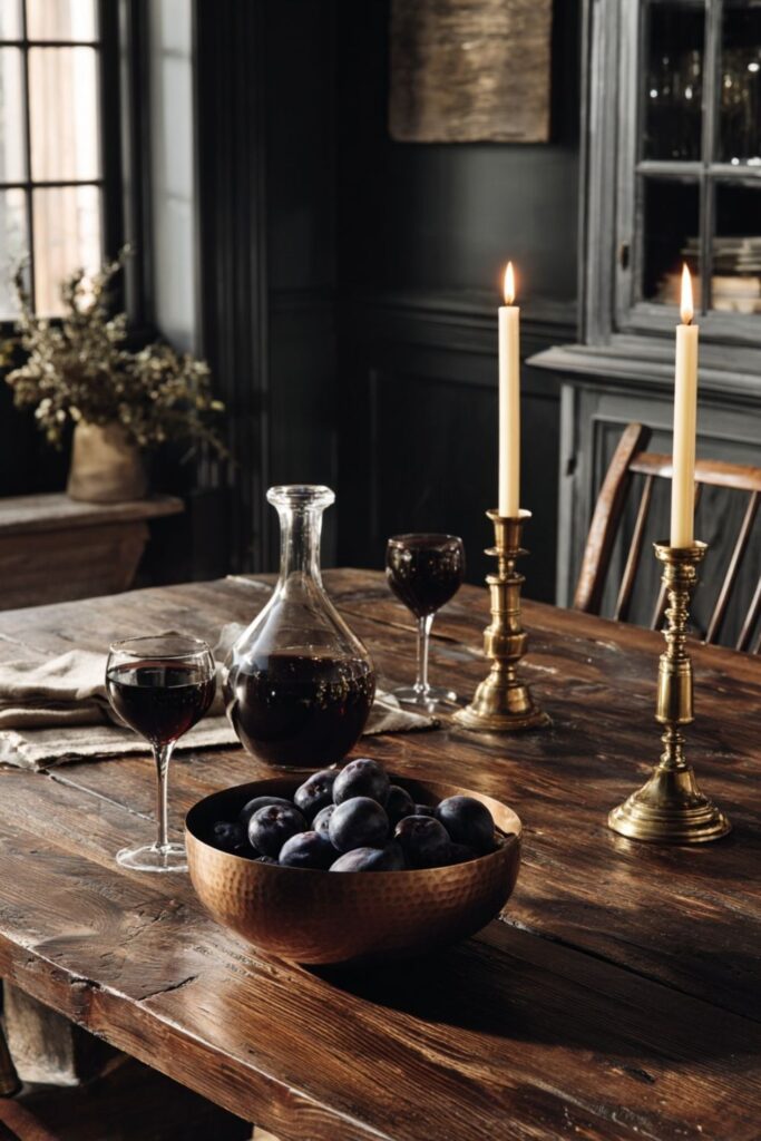 Dark Wood Furniture With Visible Grain