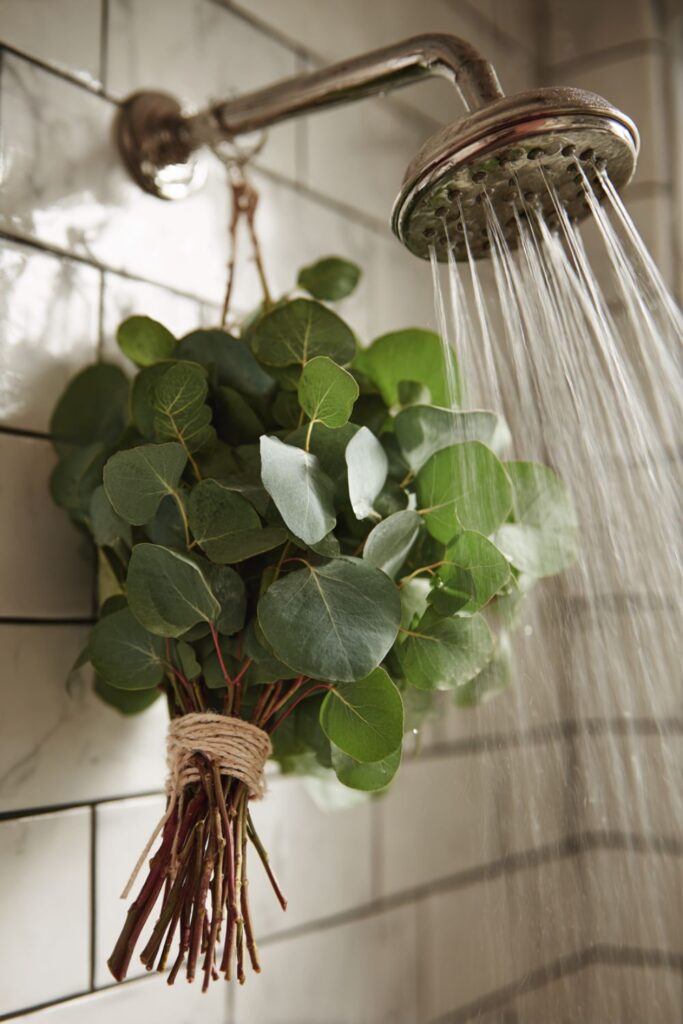Fresh Eucalyptus on the Showerhead