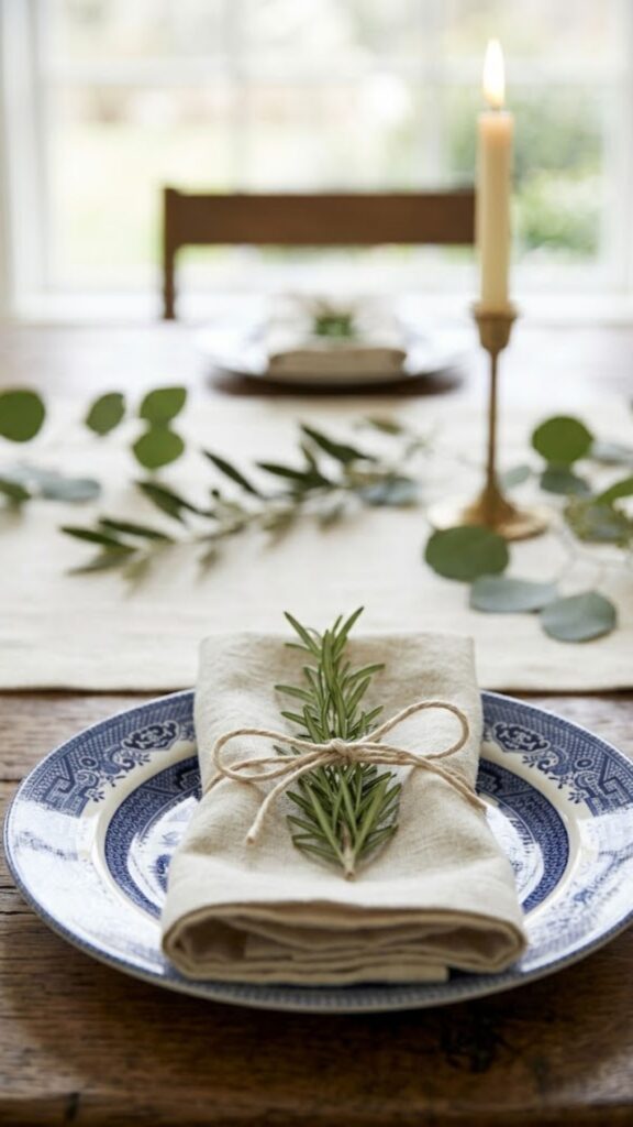 Fresh Herbs as Place Markers