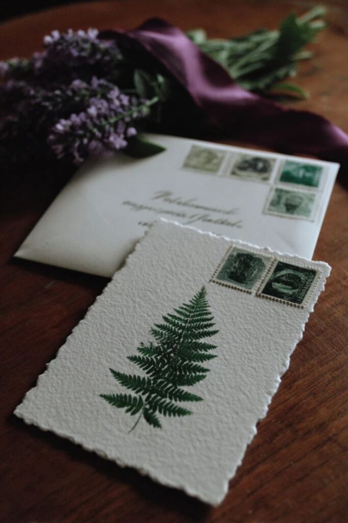 Letterpress Invitations with Botanical Detail