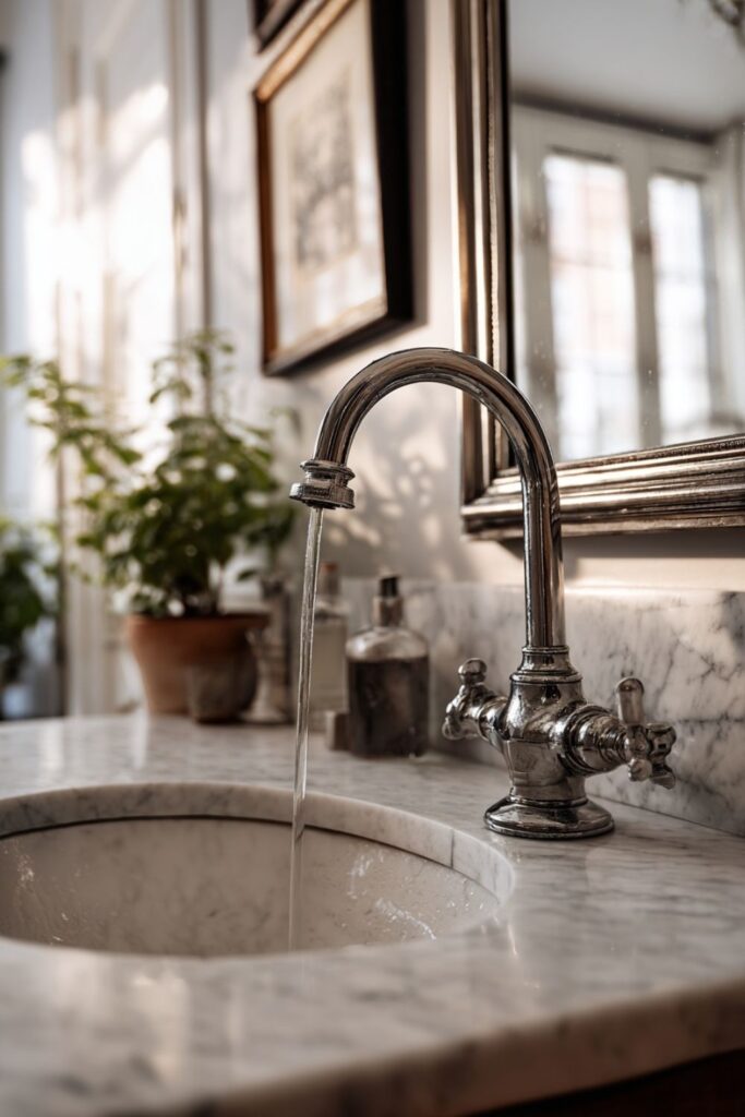 Polished Nickel Fixtures Throughout