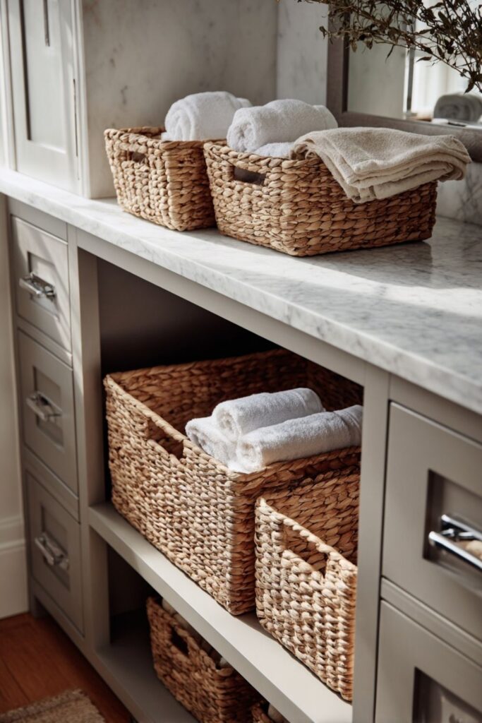 Woven Baskets for Hidden Storage