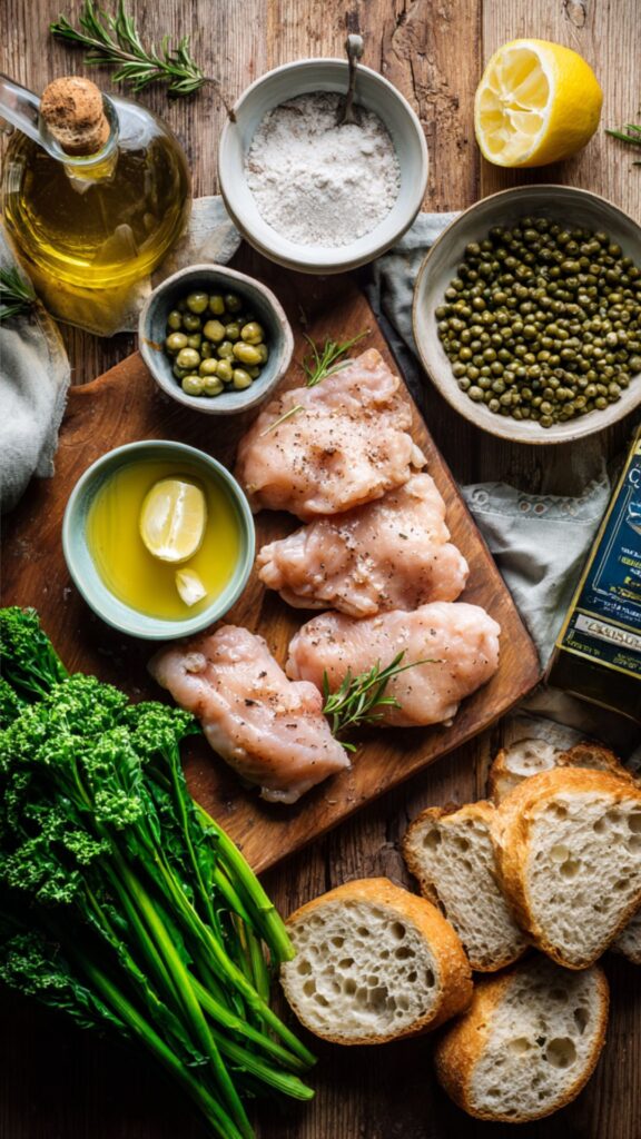 Martha Stewart Chicken Thigh Piccata Broccoli Rabe Recipe