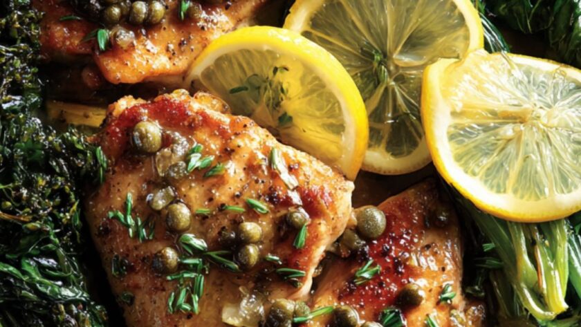 Martha Stewart Chicken Thigh Piccata Broccoli Rabe Recipe