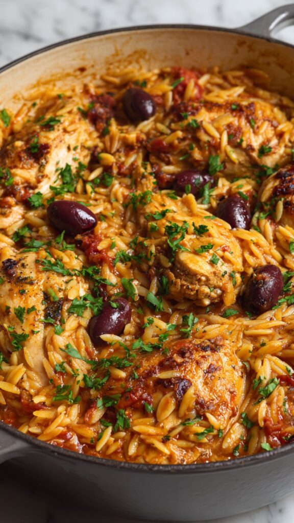 Martha Stewart Chicken Puttanesca Orzo Recipe