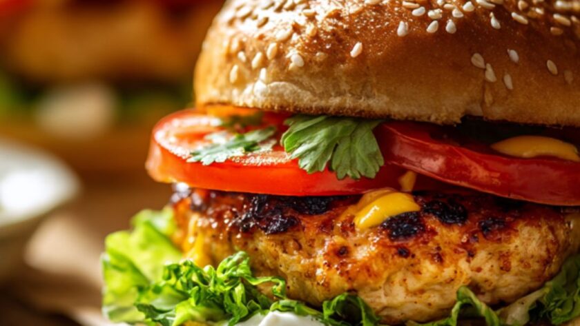 Martha Stewart Green Chile Chicken Burgers Recipe