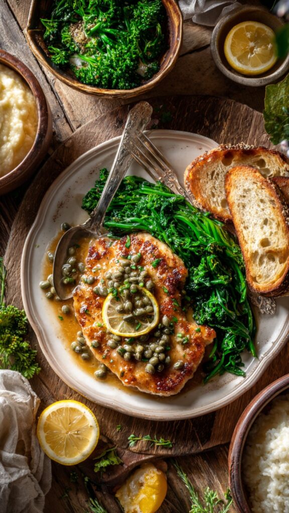 Martha Stewart Chicken Thigh Piccata Broccoli Rabe Recipe