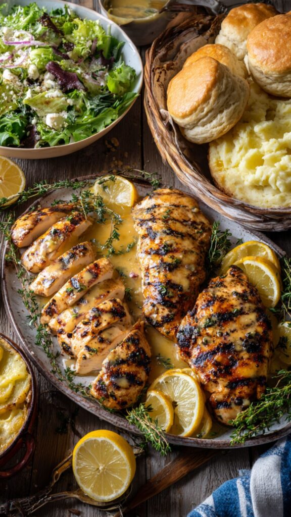 Martha Stewart Grilled Chicken Breasts With Lemon-Thyme Sauce Recipe