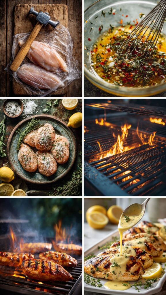 Martha Stewart Grilled Chicken Breasts With Lemon-Thyme Sauce Recipe