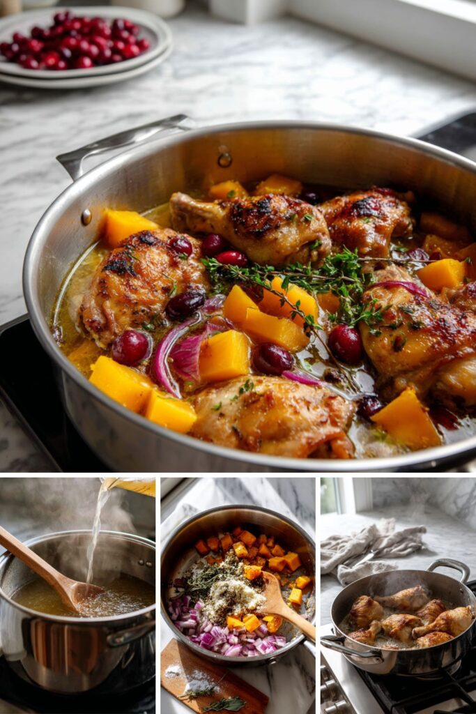 Martha Stewart Braised Chicken Butternut Squash And Cranberries Recipe