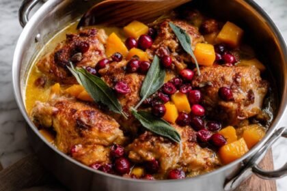 Martha Stewart Braised Chicken Butternut Squash And Cranberries Recipe
