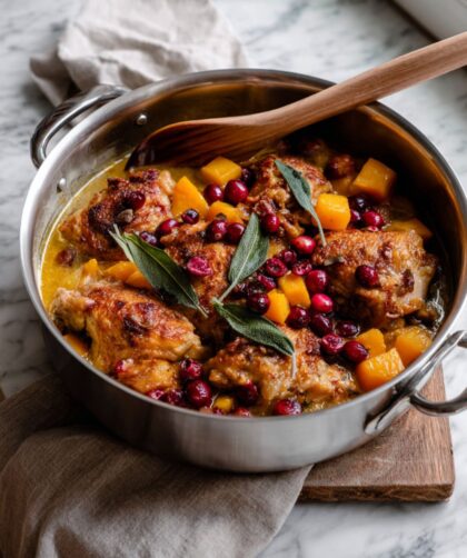 Martha Stewart Braised Chicken Butternut Squash And Cranberries Recipe