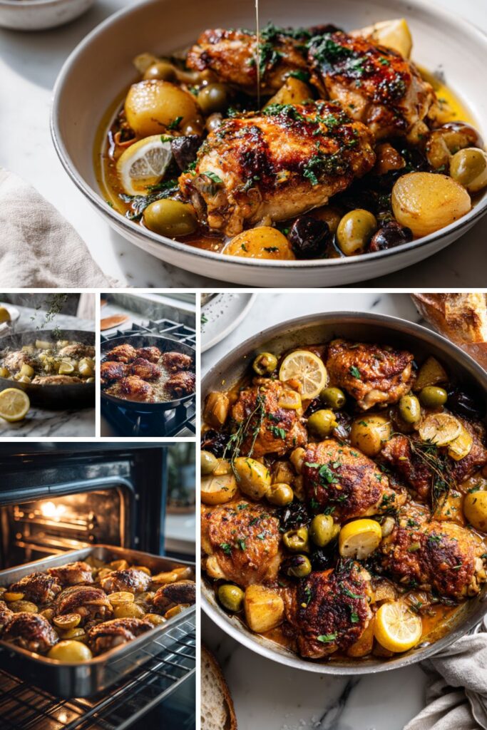 Martha Stewart Braised Chicken Potatoes Olives And Lemon Recipe