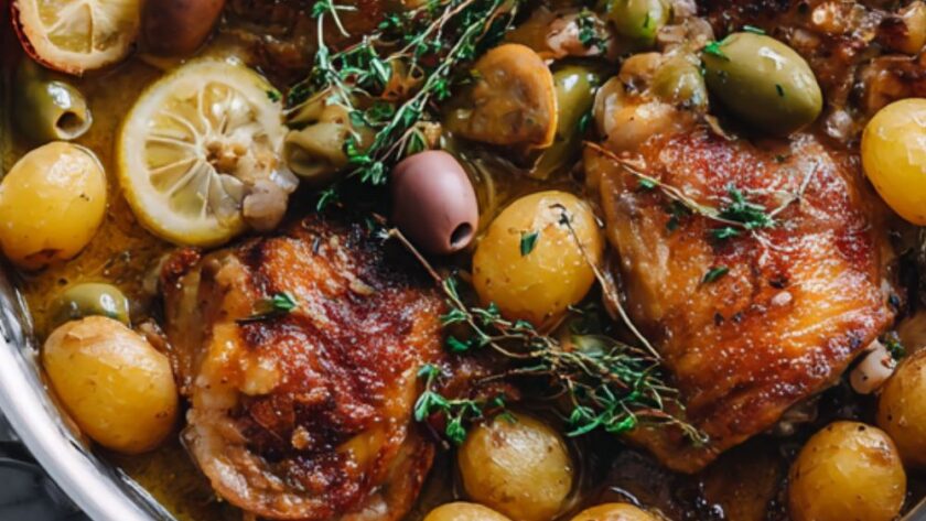 Martha Stewart Braised Chicken Potatoes Olives And Lemon Recipe