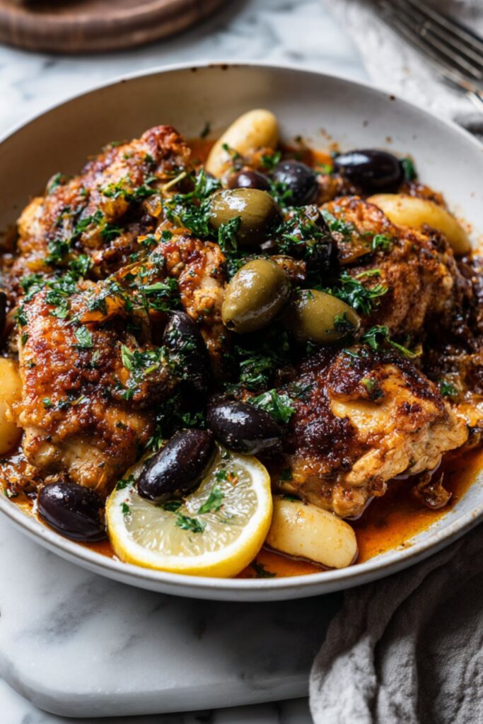 Martha Stewart Braised Chicken Potatoes Olives And Lemon Recipe