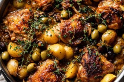 Martha Stewart Braised Chicken Potatoes Olives And Lemon Recipe