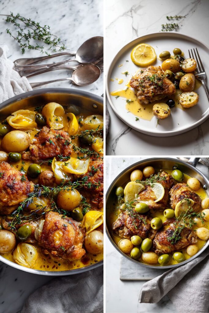 Martha Stewart Braised Chicken Potatoes Olives And Lemon Recipe