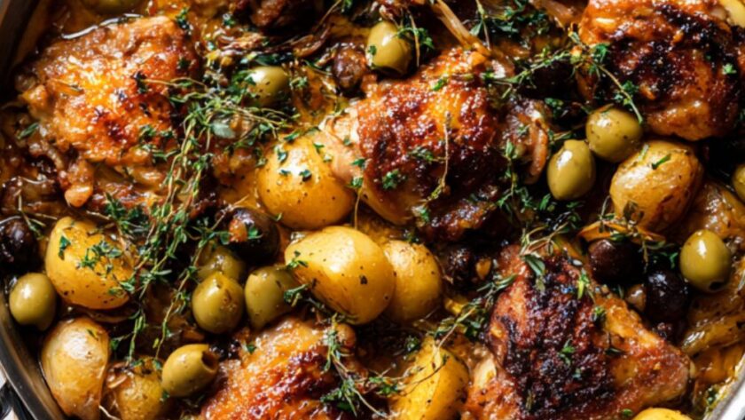 Martha Stewart Braised Chicken Potatoes Olives And Lemon Recipe