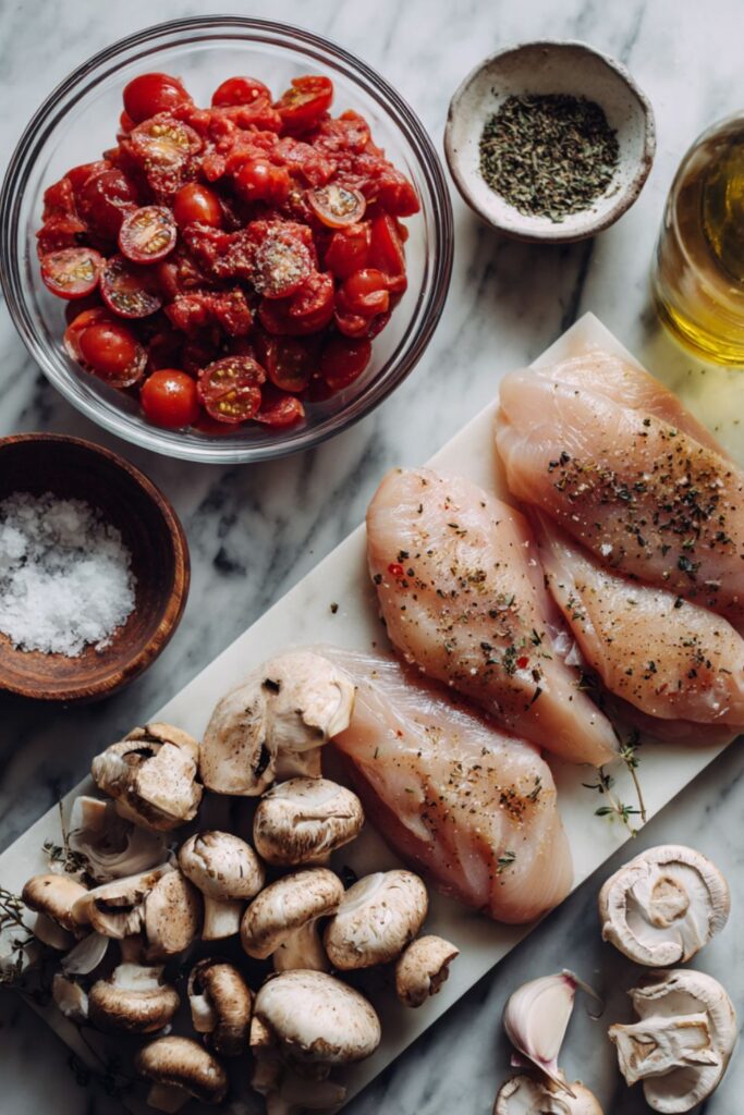 Martha Stewart Chicken With Tomatoes And Mushrooms Recipe