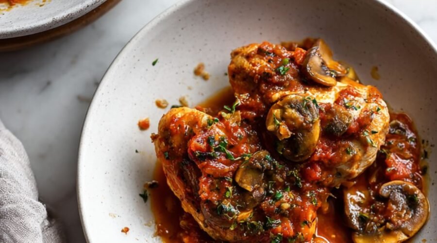 Martha Stewart Chicken With Tomatoes And Mushrooms Recipe