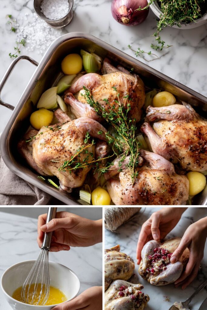 Martha Stewart Cornish Hens Cranberry Sage Stuffing Gravy Recipe