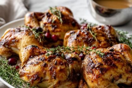 Martha Stewart Cornish Hens Cranberry Sage Stuffing Gravy Recipe