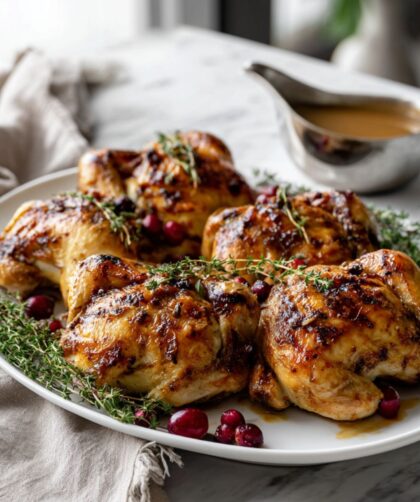 Martha Stewart Cornish Hens Cranberry Sage Stuffing Gravy Recipe