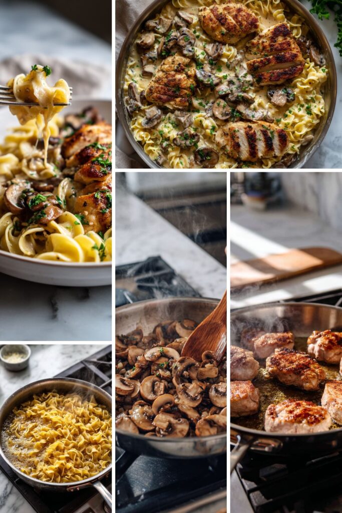 Martha Stewart Creamy Chicken And Mushrooms Egg Noodles Recipe