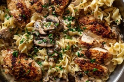 Martha Stewart Creamy Chicken And Mushrooms Egg Noodles Recipe