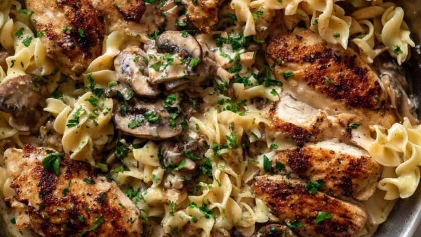 Martha Stewart Creamy Chicken And Mushrooms Egg Noodles Recipe