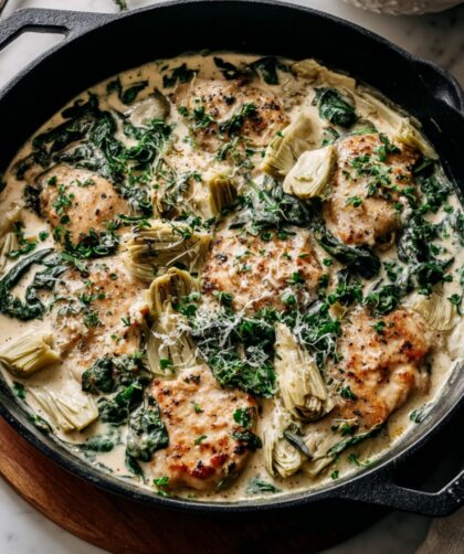 Martha Stewart Creamy Lemon Chicken Spinach And Artichokes Recipe